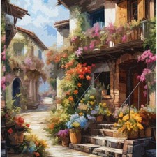 Italy City Blooms Paint Kit - DIY Acrylic Painting for Adults  Kids. Create Stu