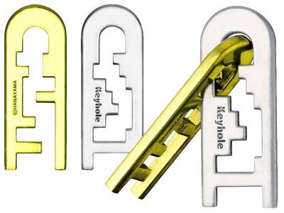 NEW IN BOX Hanayama Cast Metal Puzzle - KEYHOLE Level 4