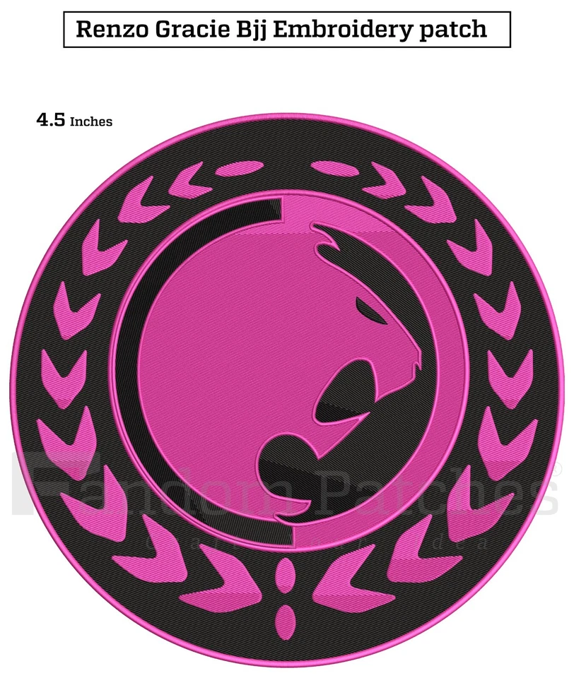 Gracie BJJ Martial Arts Patches Renzo Gracie Embroidery Patches BJJ Gi Patches - Image 2 of 4