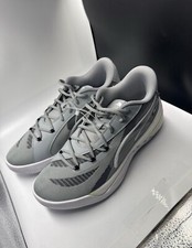 PUMA All-Pro NITRO Basketball Shoes Grey and White Men Size 12