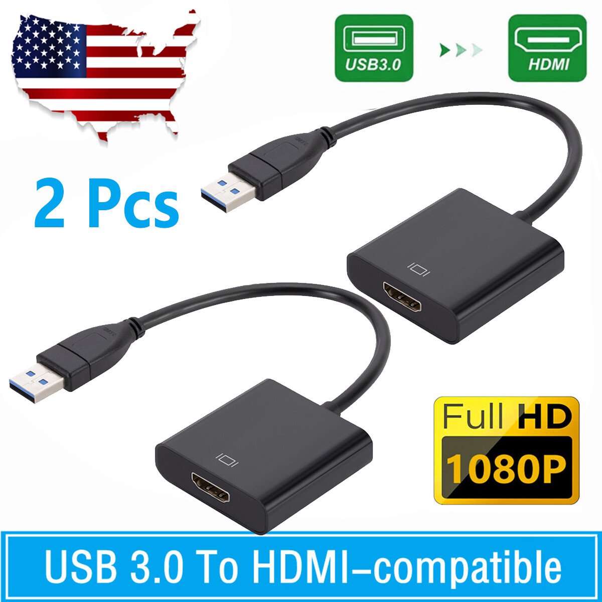 Dual Hdmi Adaptador De Video Para Monitor Pc Thunderbolt To Dual