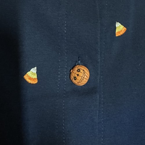 Chaqueta Blazer Vintage Onque Informal Halloween Jack O’Lantern Caramelo Maíz Otoño Pequeña - Imagen 7 de 9