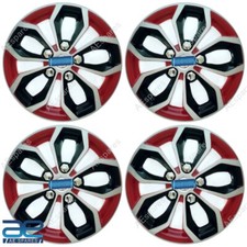 4 Pcs New Wheel Hub Caps Cover Plastic Black Silver Red 12-16 For Cars S2u 4 Pcs New Wheel Hub Caps Cover Plastic Black Silver Red 12-16 For Cars S2u