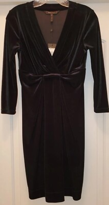 bcbg black velvet dress Ruffle Velvet Gown Black / 14