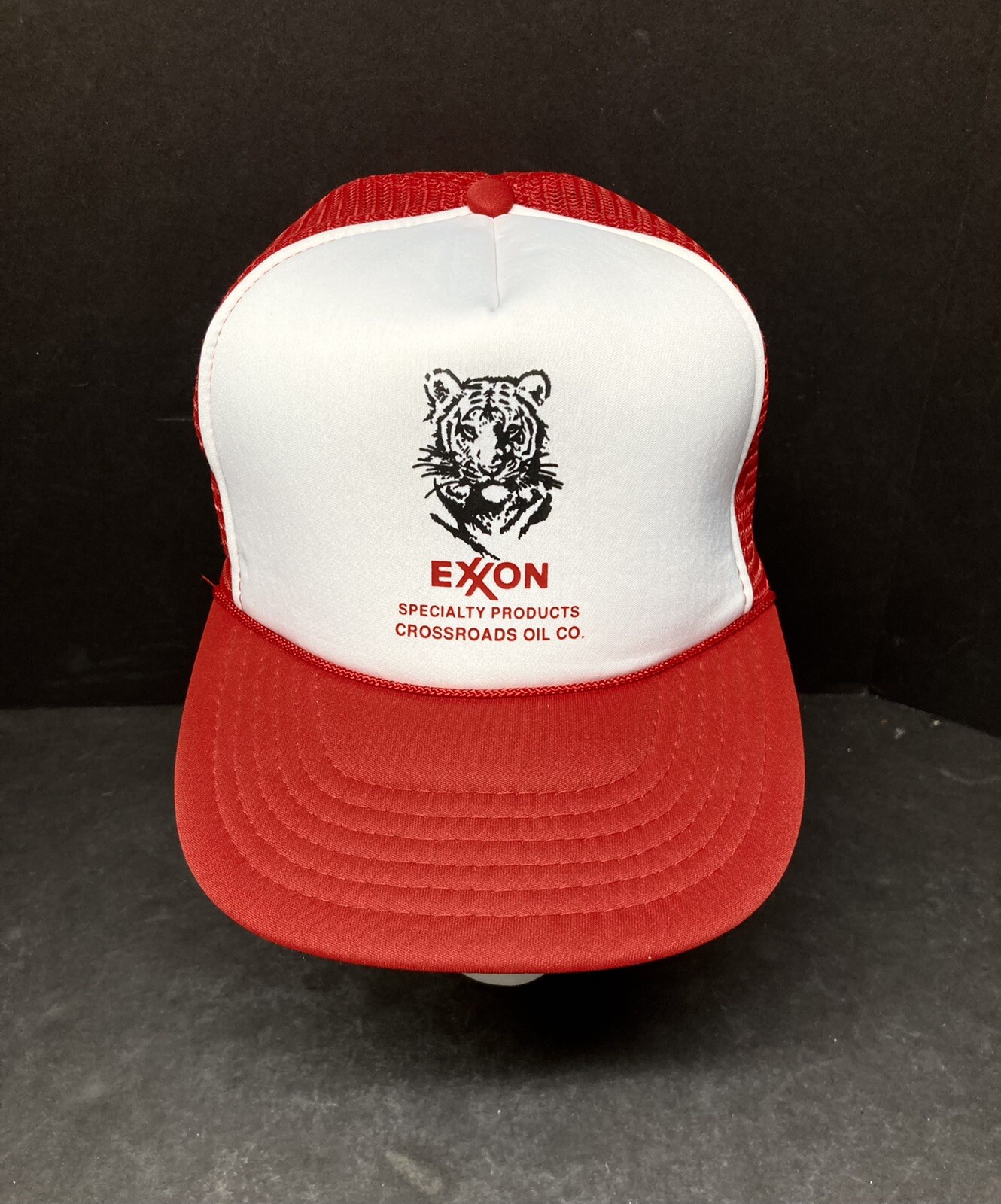 Vintage 1975 Exxon Tiger Logo Snapback Hat Mesh Trucker Cap VTG Foam ...