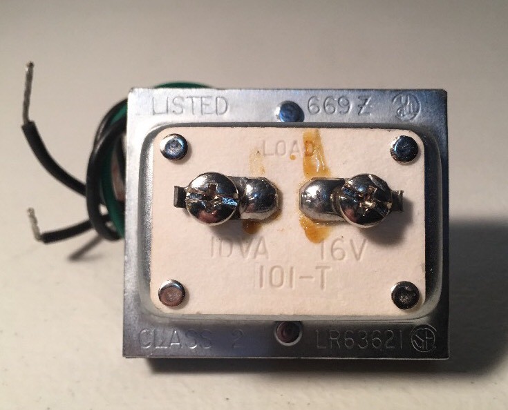 Transformateur NuTone 101-T – 16V 10 Watts – Pour Sonnette/interphone – Neuf, NOS