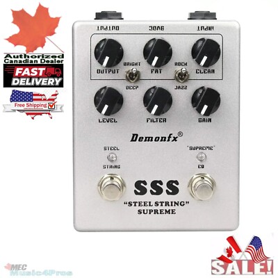Demonfx SSS Steel String Supreme Guitar Effect Pedal Fast US Ship