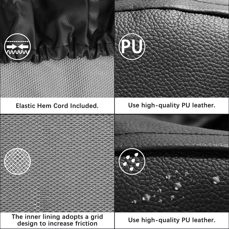 For Toyota RAV4 2007 2008 2010 2011 15" Spare Tire Tyre Wheel Cover Black Vinyl - Изображение 3 из 4