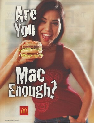 2003 McDonald's Big Mac Hamburger Sandwich Food vintage Print Ad