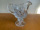 Creamer Vintage Glass Footed Creamer Sawtooth Edge — photo 1