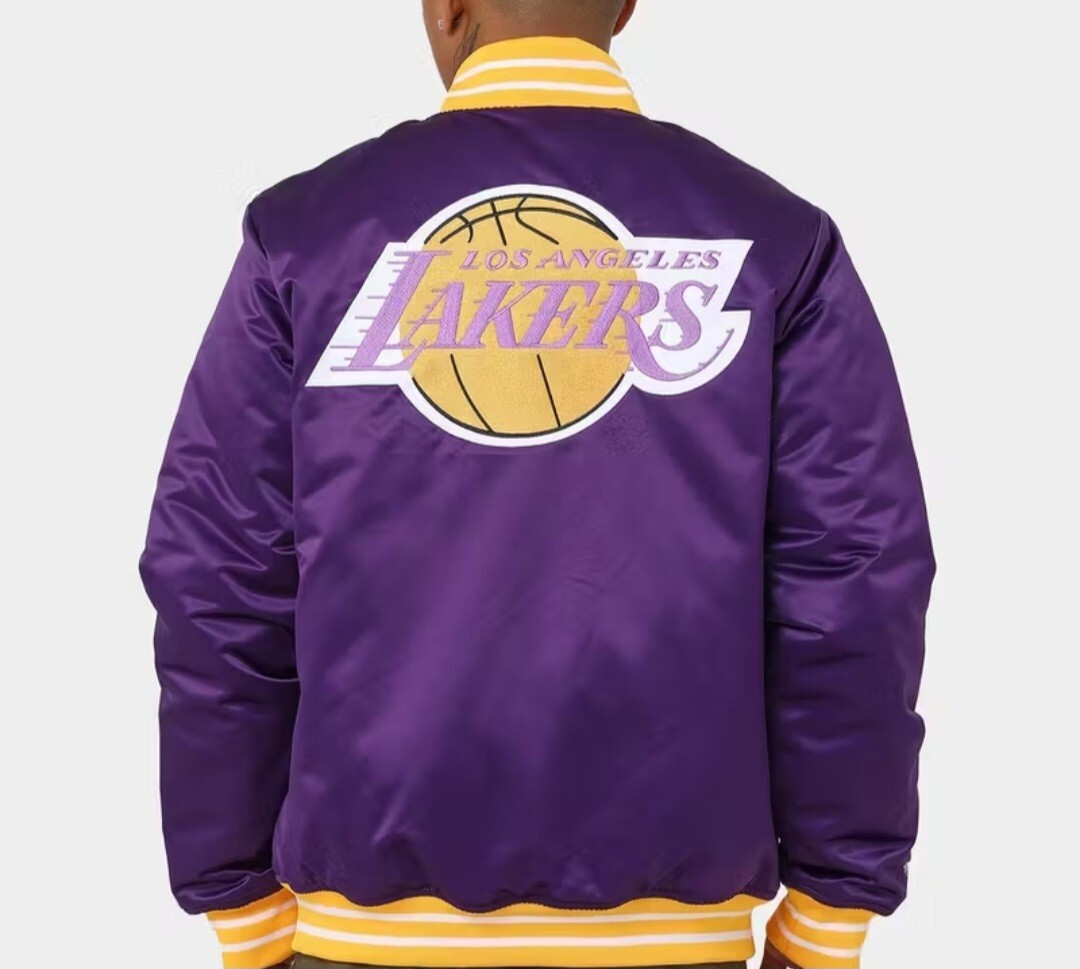 MITCHELL & NESS Logo Los Angeles Lakers Heavyweight Satin Jacket