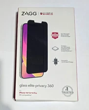 NEW ZAGG InvisibleShield Glass Elite Privacy 360 Apple iPhone 14 / 13 / 13 Pro