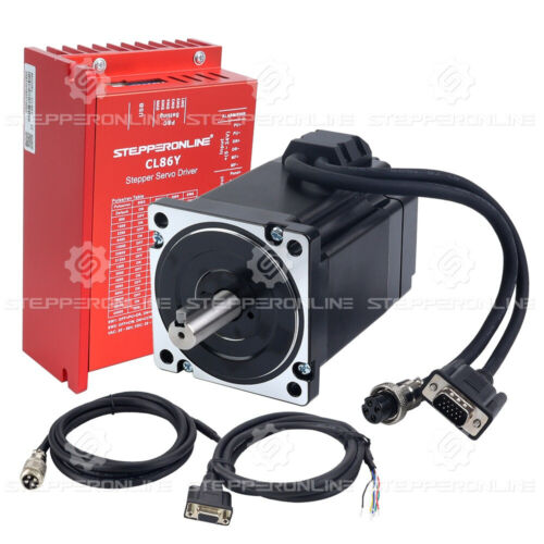 STEPPERONLINE Nema 34 6,5Nm Kit motore passo-passo ad anello chiuso e driver cavi 1,5 / 2m - Foto 2 di 9
