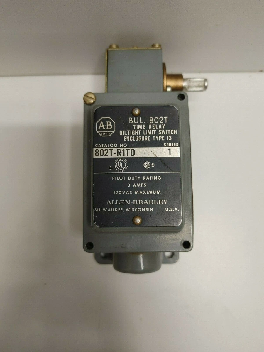 ALLENBRADLEY TIME DELAY OILTIGHT LIMIT SWITCH 802TR7TD, 40 OFF