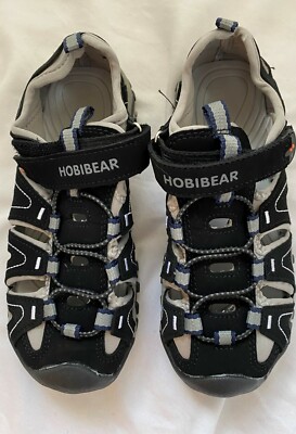 HOBIBEAR Sport Water Sandal Closed-Toe Black/Gray Kid 7.75'' Inside Length