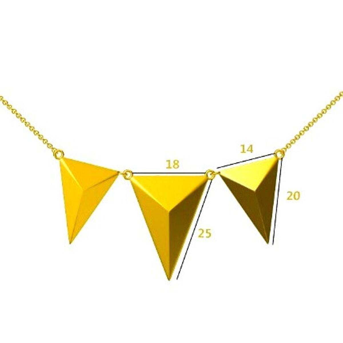 Collier Pour Femmes Avec Pendentif Or 750 Plaqué 18 Carats - Longueur 45+10 Cm, étanche, DJADEE