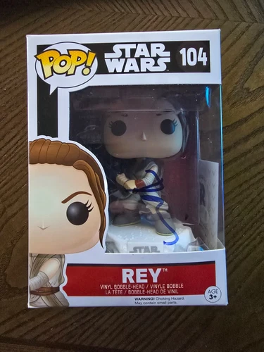 Daisy Ridley Rey Star Wars Funko Pop Autograph Auto Beckett BAS Cert #104