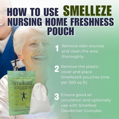 SMELLEZE Reusable Elderly Smell Removal Deodorizer: Rid Sick Odor in 300 Sq. Ft. - Picture 3 of 6