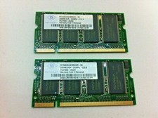 Lot of 2 Nanya NT256D64SH8BAGM-6K 256MB DDR-333 PC-2700 PC-2700S RAM Memory 14