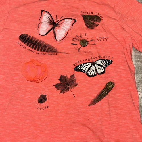Girls OshKosh B’gosh Orange Graphic T-Shirt Size 6 Short Sleeve - Picture 2 of 4