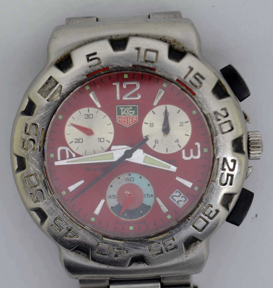 TAG HEUER Formula 1 F1 Steel Chronograph. Ref CAC1112. Cal ETA