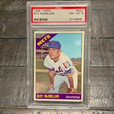 1966 Topps Roy McMillan #421 *Mets* PSA 8 NM-MT