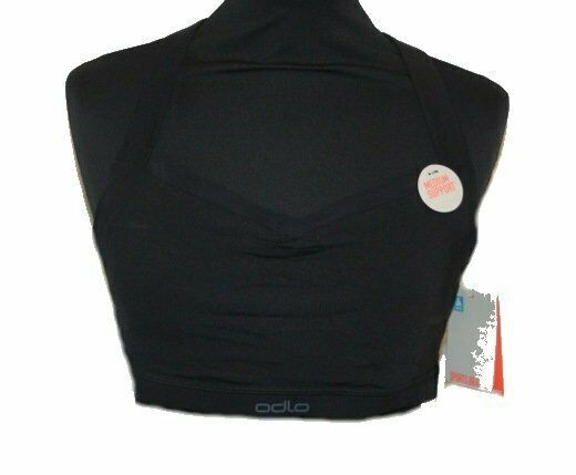 Damen Sport Bh Bra Crossback Medium Schwarz Odlo Gr. S 36 Neu-image