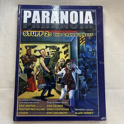 Paranoia Stuff 2 Gray Subnets Mongoose RPG Hardcover Book Manual Jim Holloway Xp