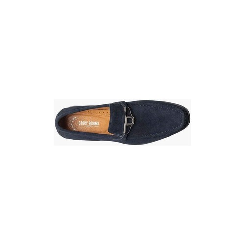 Zapatos sin cordones para hombre Stacy Adams Palladian sin usar, en caja, punta azul marino gamuza 25549-415 - Imagen 4 de 21