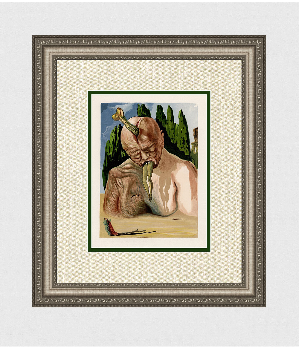 Grotesque 1960 Salvador DALI ORIGINAL Woodcut 