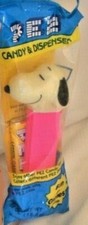 SNOOPY PEANUTS PEZ PINK STEM VERSION FACTORY PACKAGED