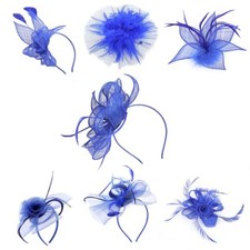 Royal Blue Wedding Race Royal Ascot Fasciantor Headband With Clip
