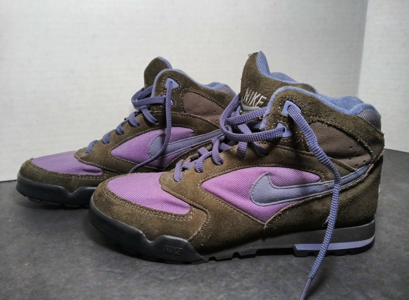 Vintage 90s NIKE Caldera Purple Charcoal Hiking Boots Womens Sz 7.5 | eBay