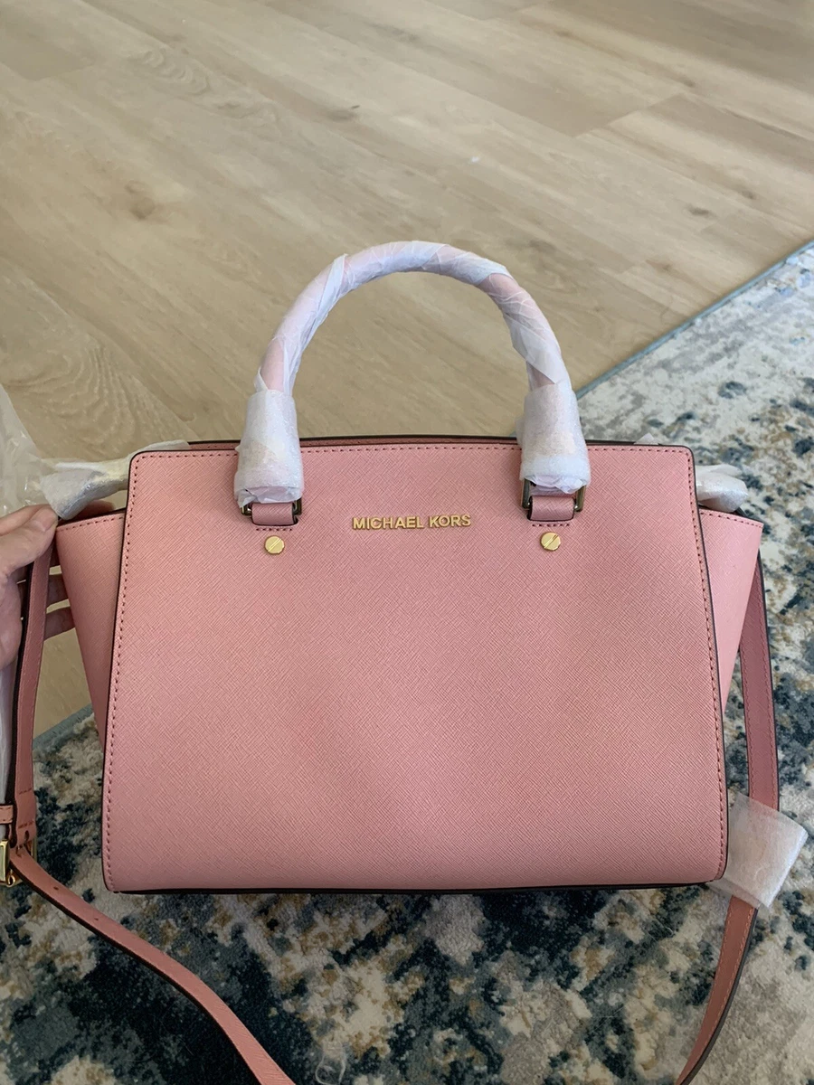 MICHAEL Michael Kors Hot Pink Saffiano Leather Selma Crossbody Bag