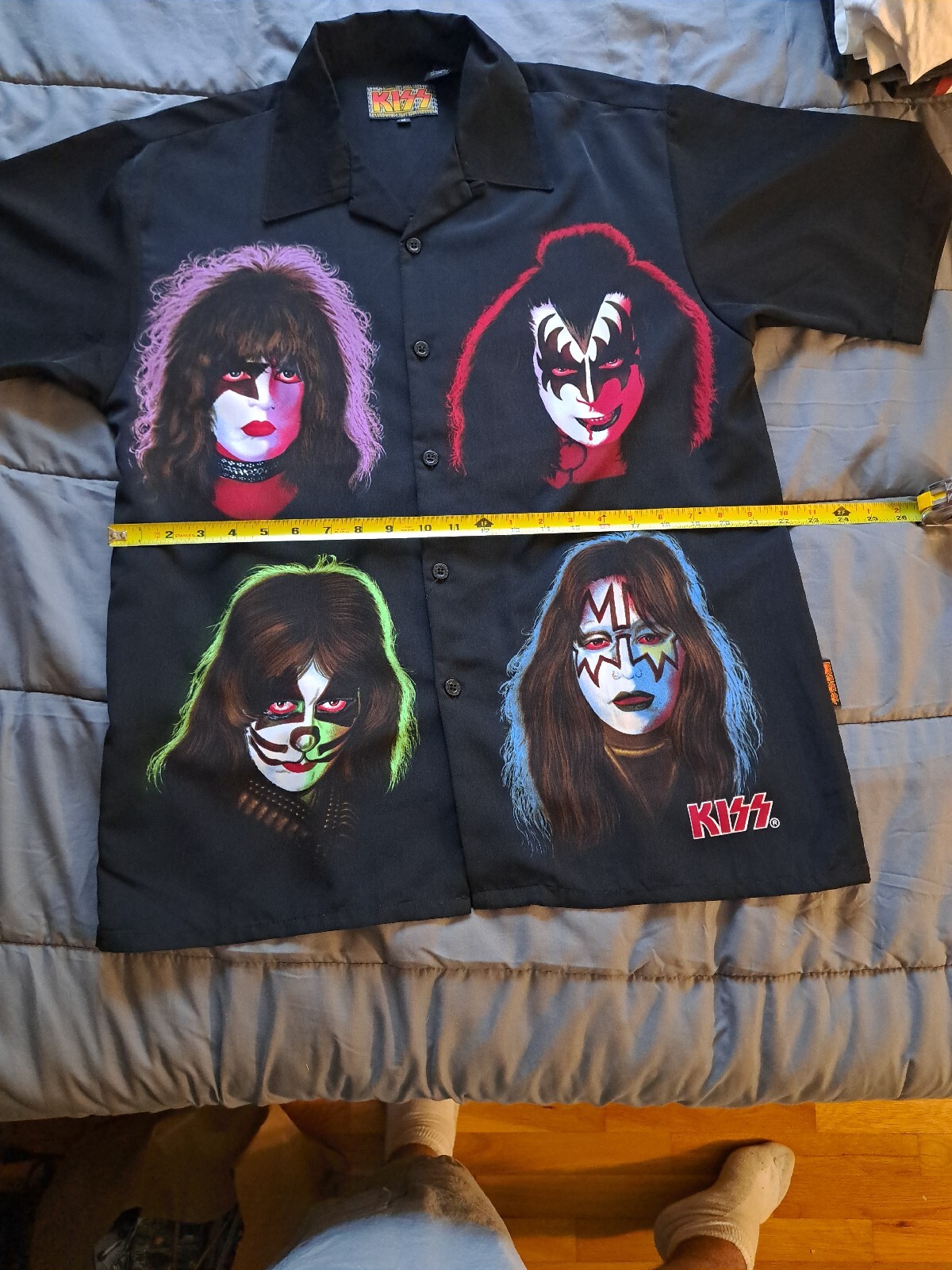 Vintage Kiss Dress Shirt Rare Metal Dragonfly Clothing Gem