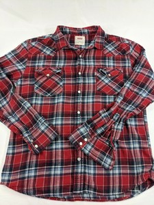 Levi'sLong Sleeve Pearl Snap red Plaid 