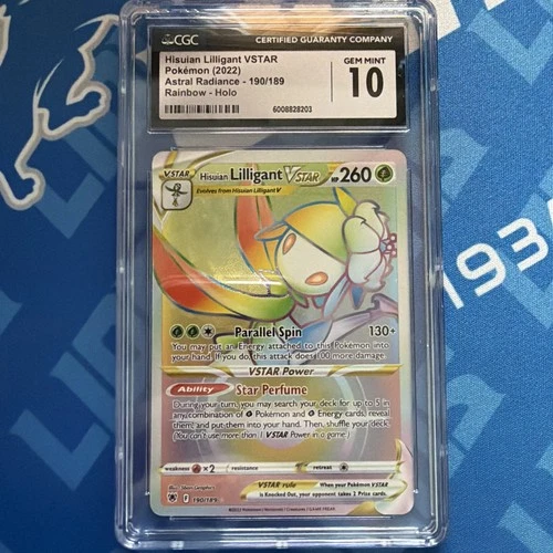 Hisuian Lilligant VSTAR (Secret) 190/189 Swsh10: Astral Radiance Holo: CGC 10!!!