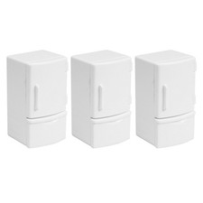 3pcs Miniature Dollhouse Fridge: 1:12 Mini Refrigerator Appliance Decoration