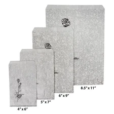 888 Display USA - 200 pcs Silver Tone Paper Gift Bags Shopping Sales Tote Bags