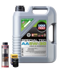 Motoröl 5W30 LIQUI MOLY Special Tec Aa 5L+HENGST Ölfilter +Ölschlammspülung