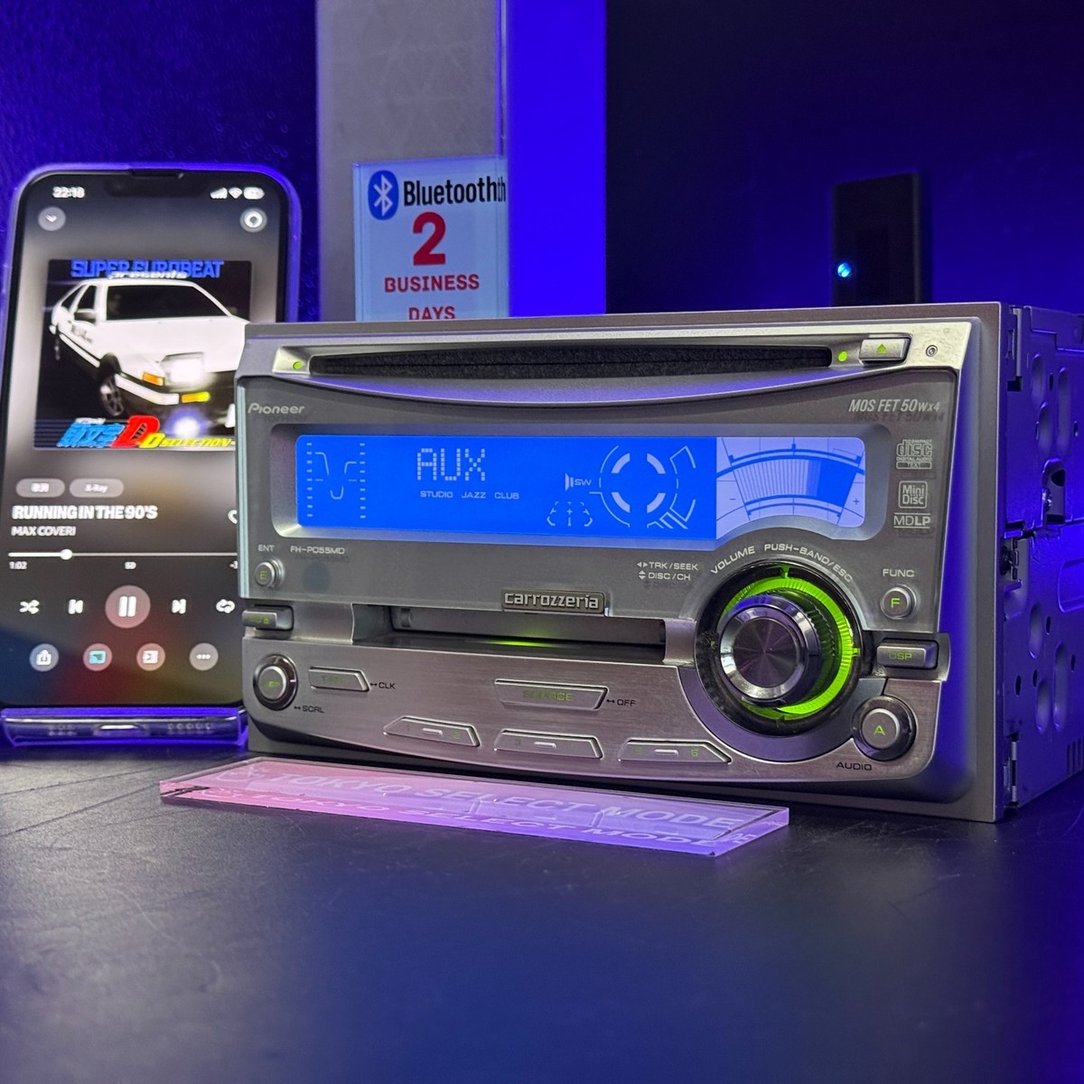 Pioneer Carrozzeria FH-P055MD Car Audio CD MD Bluetooth 2DIN
