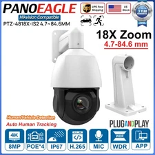 HIK Compatible Security 8MP 360° 18X Zoom PTZ POE Speed Dome IP Camera US