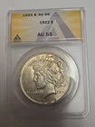 1922 Peace Silver Dollar $1 ANACS AU-55