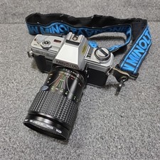 Minolta X-370 35mm Film Camera W/ 75mm Gemini Lens - Untested
