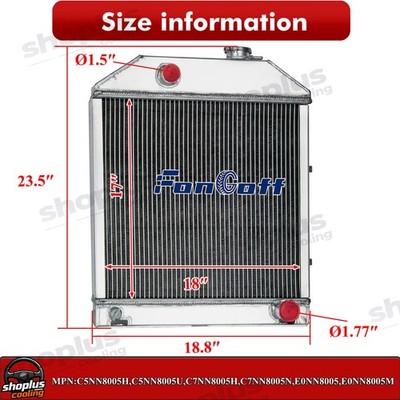 C7NN8005H Radiator Fit Ford New Holland 3600 3000 4000 2600 2000 3100 3500 4100+