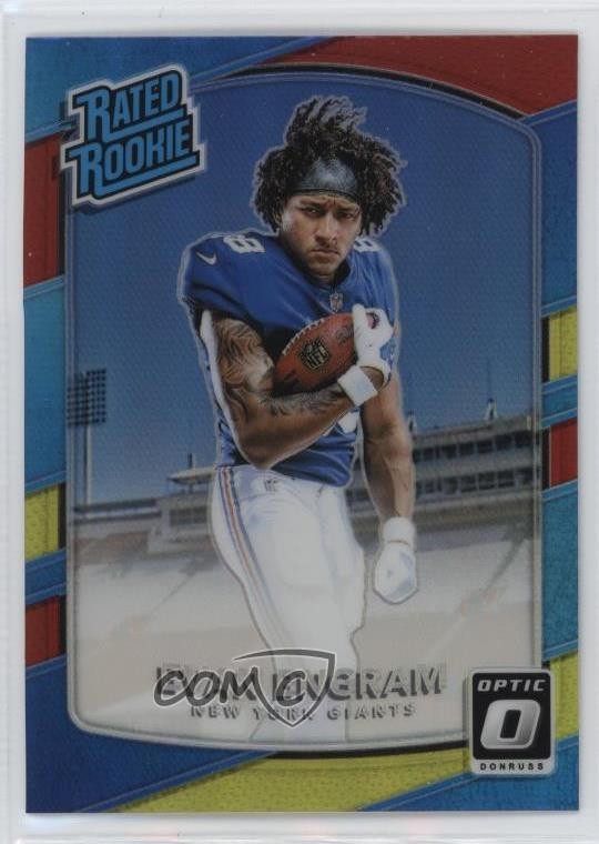 2017 Donruss Optic Rated Rookie Red & Yellow Prizm Evan Engram #180 gl2