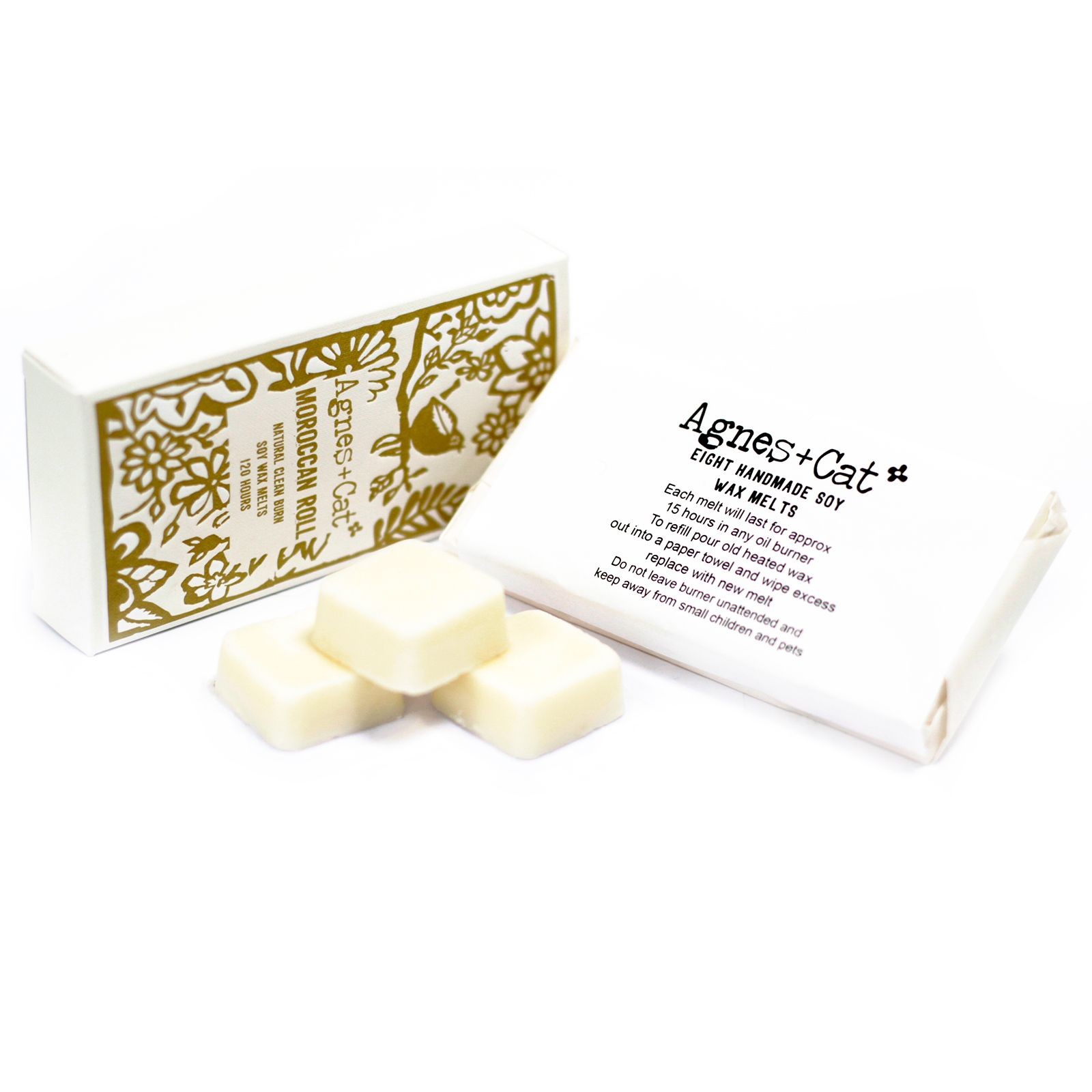 Agnes + Cat Box of 8 Wax Melts - Moroccan Roll Soy Home