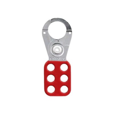 *6 Pack* Master Lock 420 Lockout Tagout Hasp With Vinyl-Coated Handle 1'' Jaw