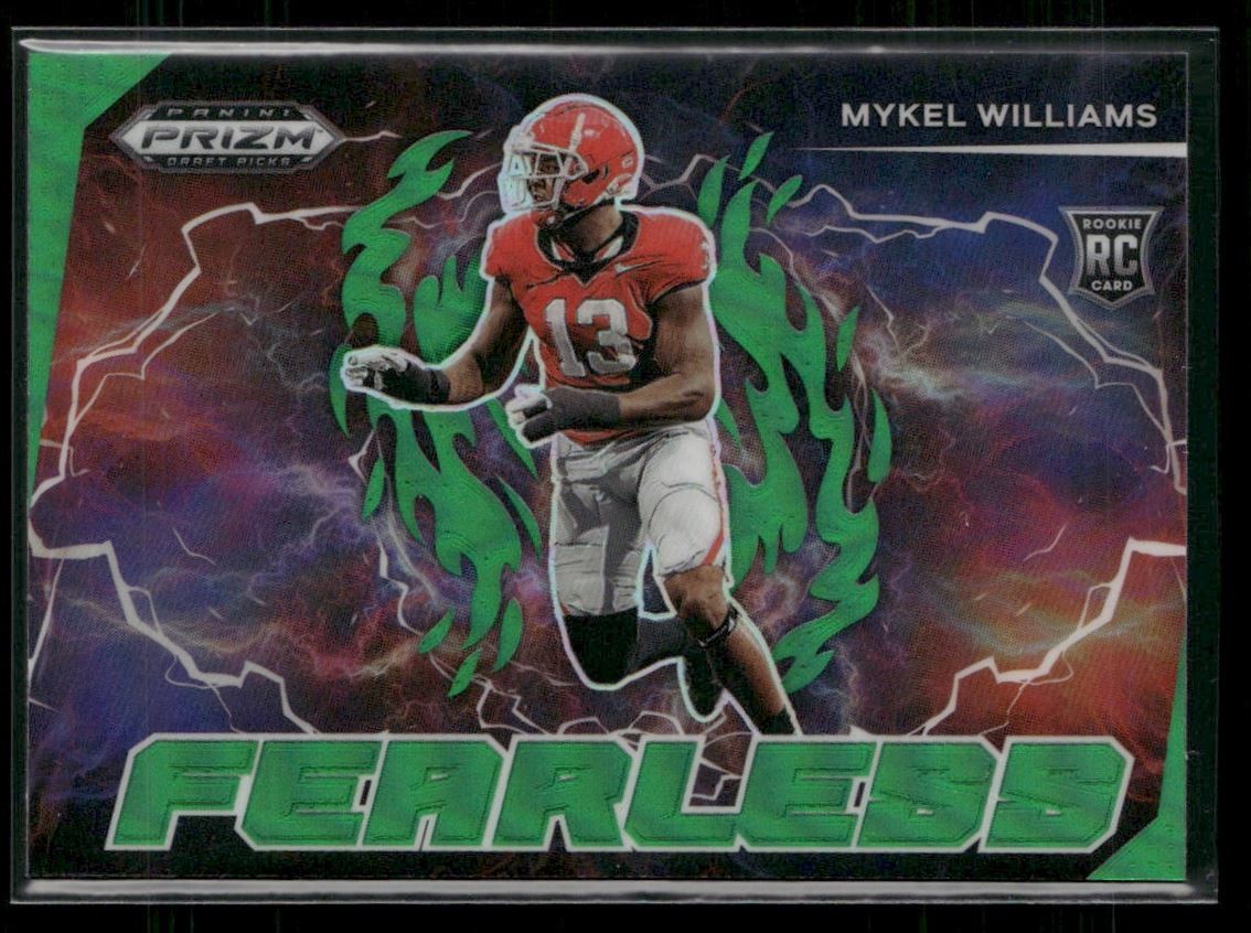 Mykel Williams Rookie 2025 Panini Prizm Draft Picks Fearless Green