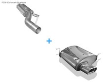  Komplettanlage BMW Z3 Roadster 1.9l 135x80mm flachoval mit Absorber